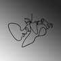 Wallity To Feel Escultura de Pared de Metal Negra